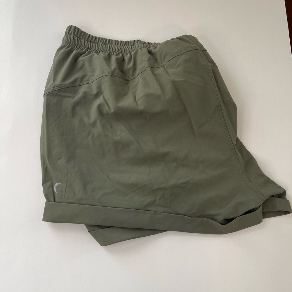 Army Green Zyia Active Shorts Drawstring Pockets Casual Comfort Size 3 XL - Picture 3 of 7